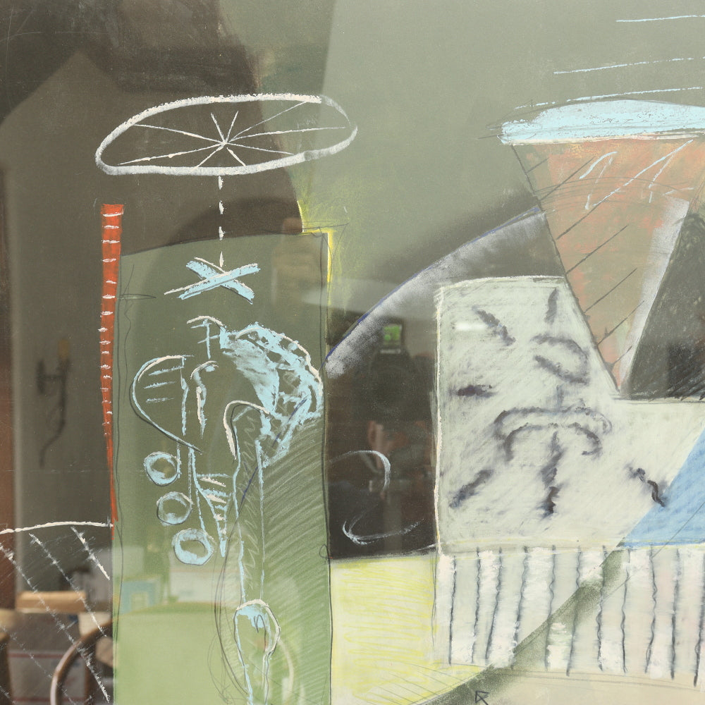 AW13-005: Timothy Chapman "Reason Sheds Her Skin and Barks" Modernist Mixed Media on Paper