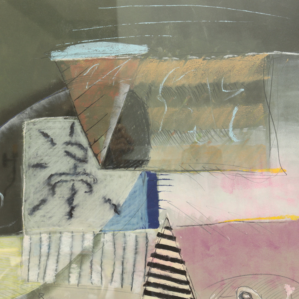 AW13-005: Timothy Chapman "Reason Sheds Her Skin and Barks" Modernist Mixed Media on Paper