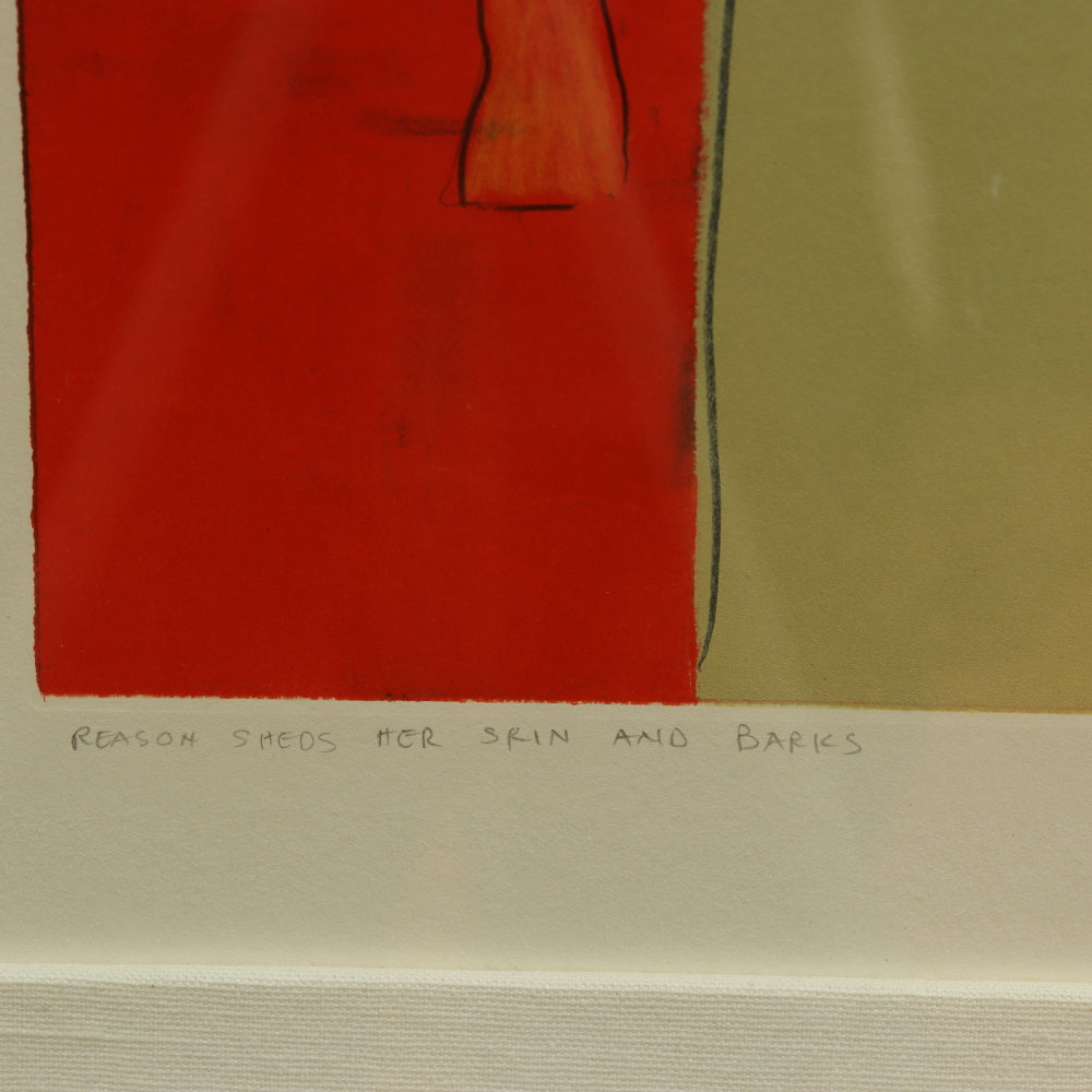 AW13-005: Timothy Chapman "Reason Sheds Her Skin and Barks" Modernist Mixed Media on Paper