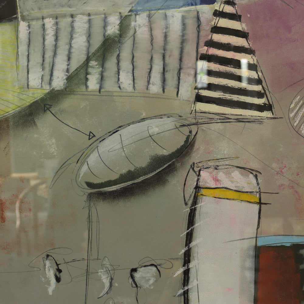 AW13-005: Timothy Chapman "Reason Sheds Her Skin and Barks" Modernist Mixed Media on Paper