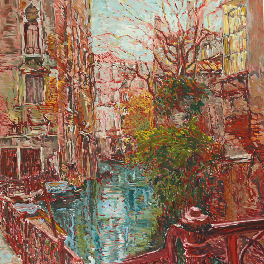 AW9-006: Marco Sassone Artists Proof Serigraph " Venice Reflections" Circa 1990