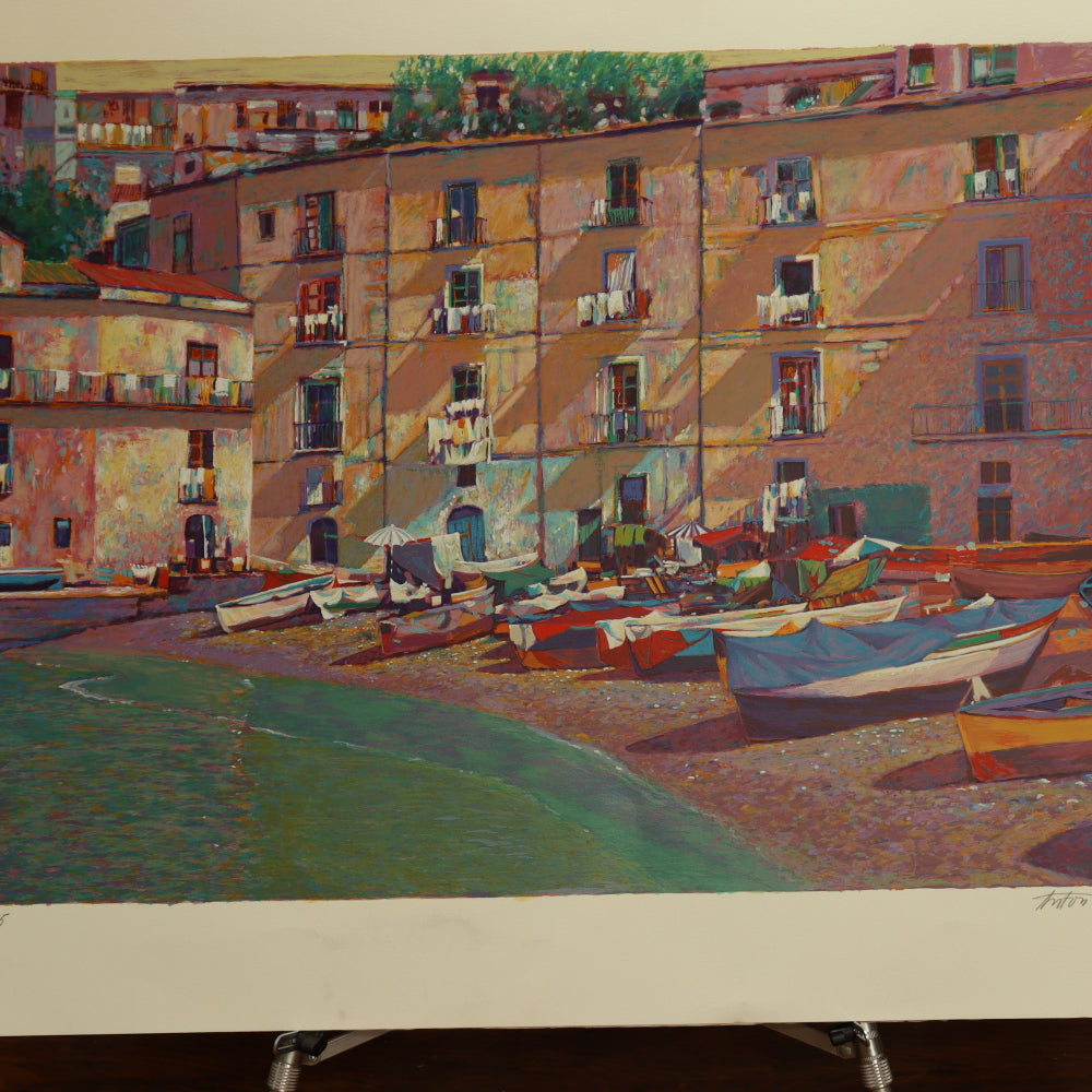 AW9-009: Anton Sipos "Morning in Capri" Serigraph