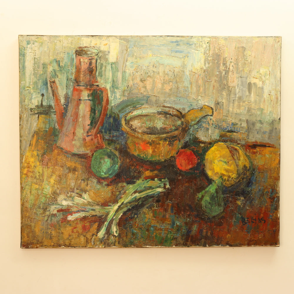 AW811: Richard Bellias Impressionist Still Life Oil on Canvas Painting