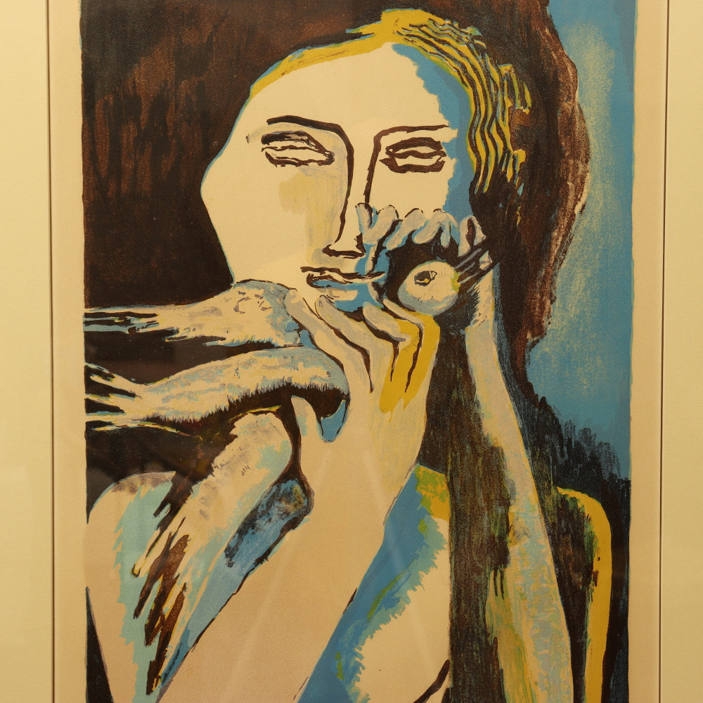 AW9-036: Ossip Zadkine "Woman With Dove" Serigraph