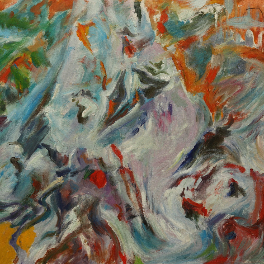 AW814: Modern Abstract Composition Oil on Canvas