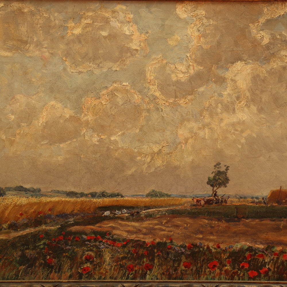 AW263: Ferenc Ujvary 20th Century Ukrainian Landscape Oil on Canvas Painting