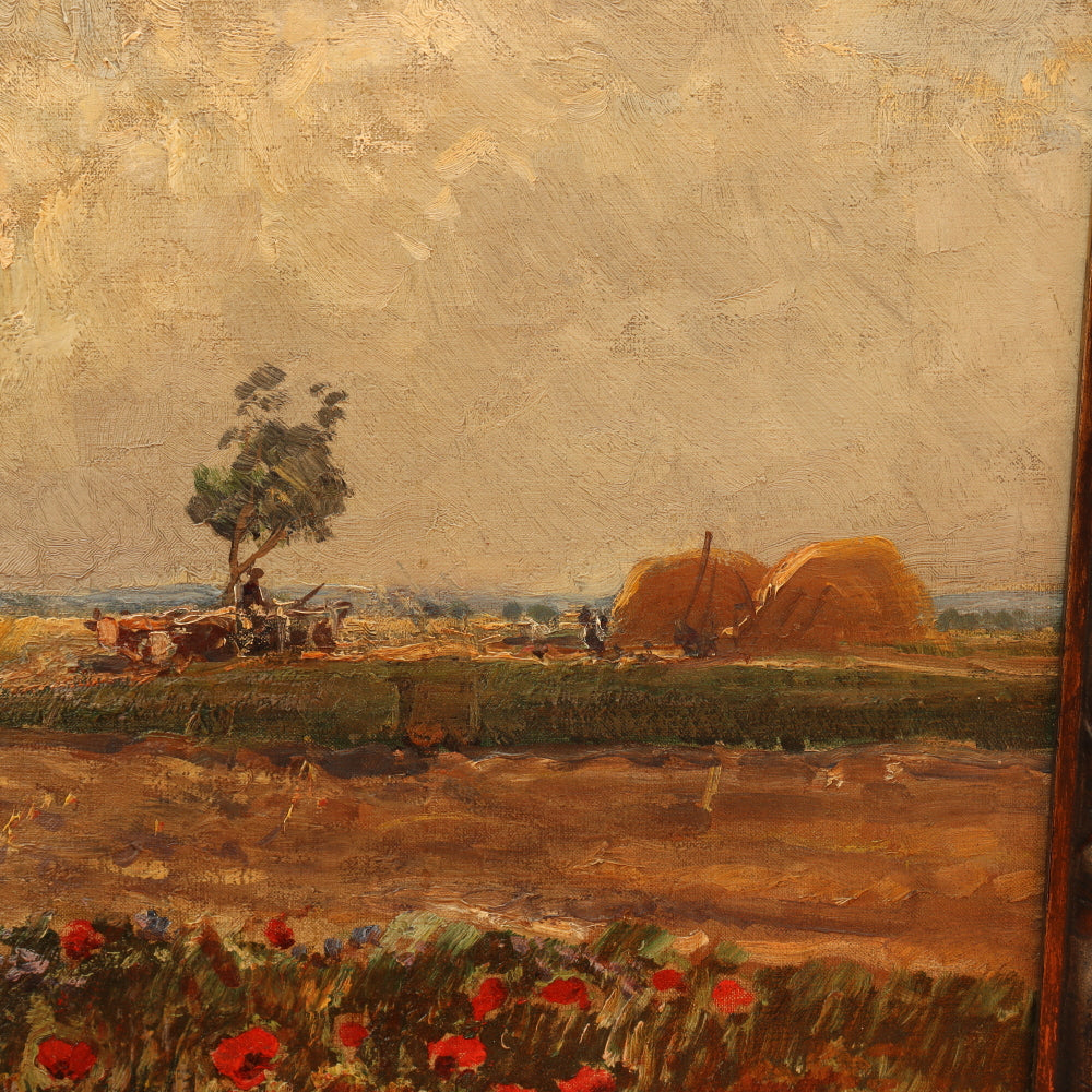 AW263: Ferenc Ujvary 20th Century Ukrainian Landscape Oil on Canvas Painting