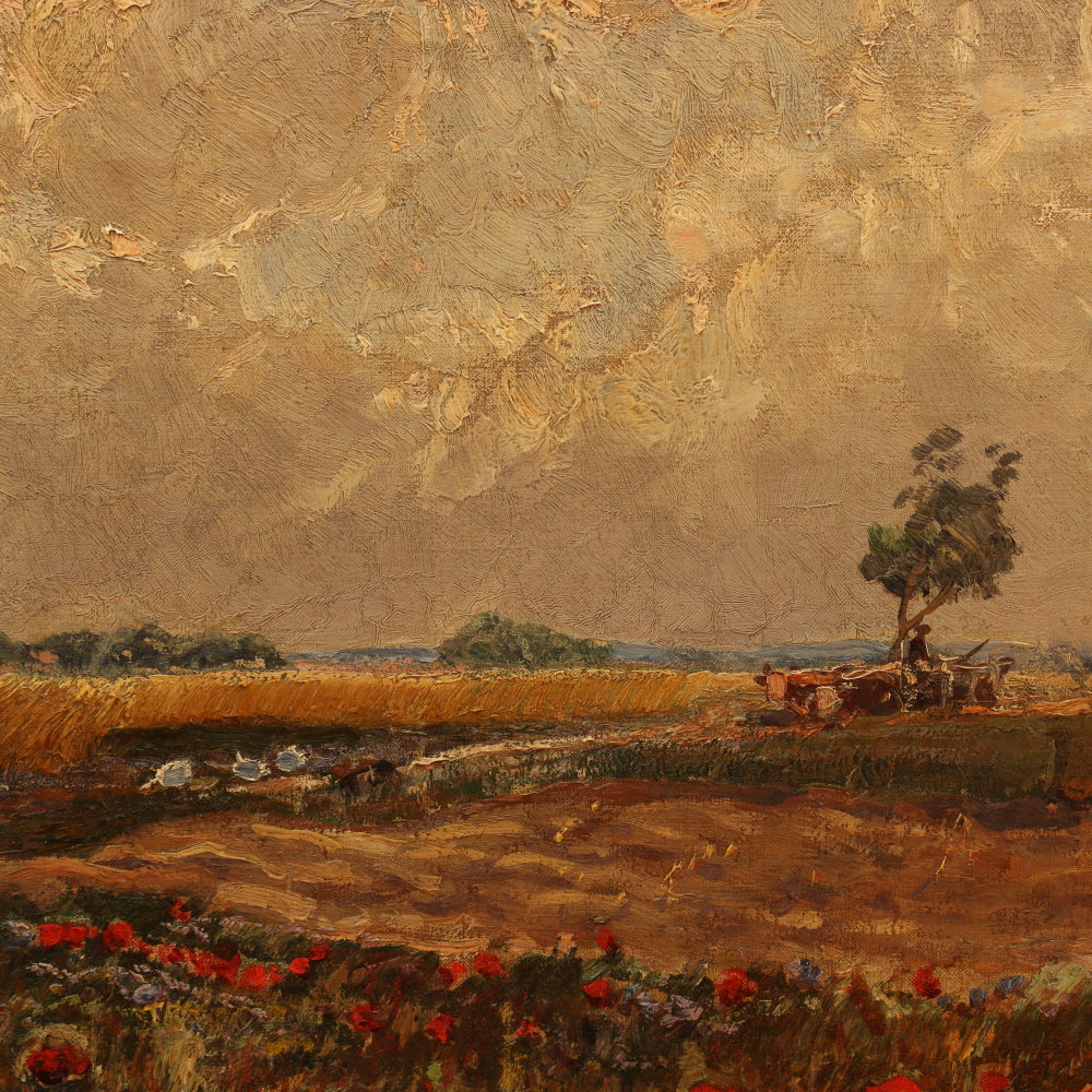 AW263: Ferenc Ujvary 20th Century Ukrainian Landscape Oil on Canvas Painting