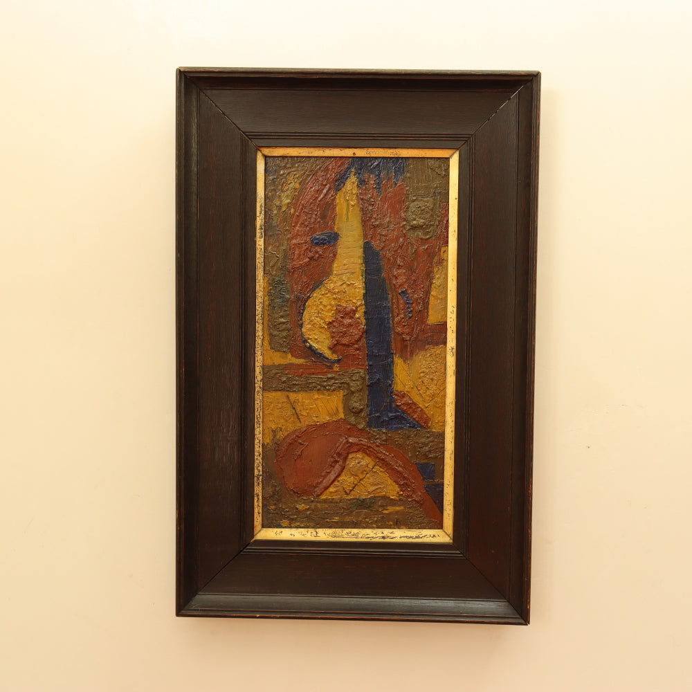 Early 20th Century Heavy Impasto Abstract Oil on Board Painting | Work of Man