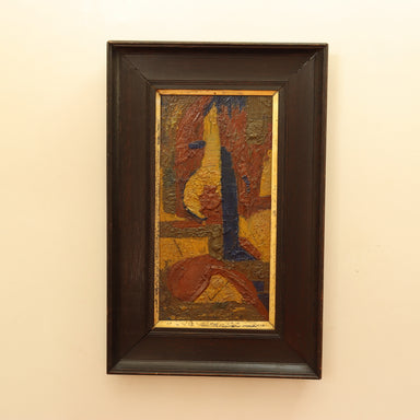 Early 20th Century Heavy Impasto Abstract Oil on Board Painting | Work of Man