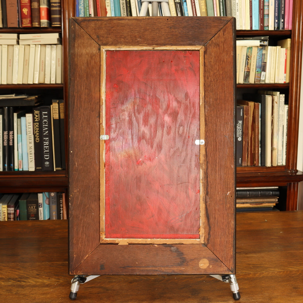 AW821: Early 20th Century Heavy Impasto Abstract Oil on Board Painting