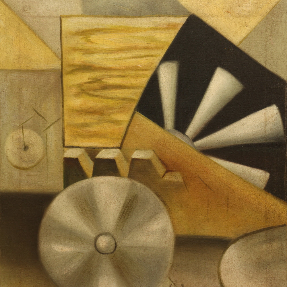 AW822: After Alexander Rodchenko Suprematist Avant Garde Constructivist Oil on Canvas Painting