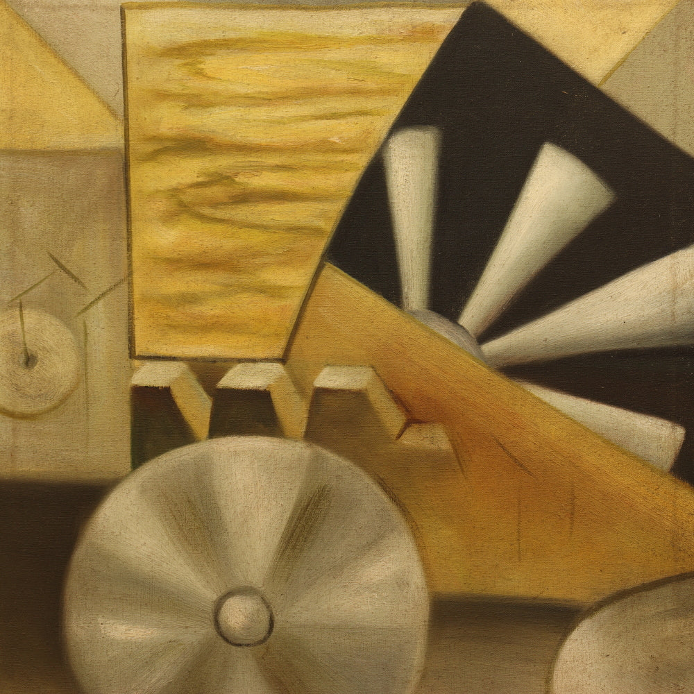 AW822: After Alexander Rodchenko Suprematist Avant Garde Constructivist Oil on Canvas Painting