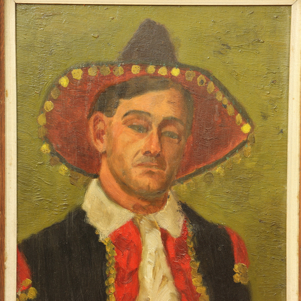 AW827: Albert E.V. Lilley "Mariachi" Oil on Board Painting