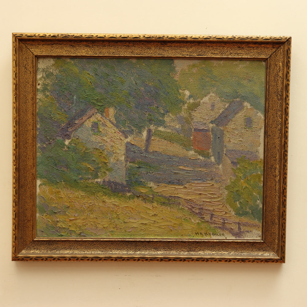 AW205:  H. A. Koehler "Mid-Summer" Oil on Board Painting