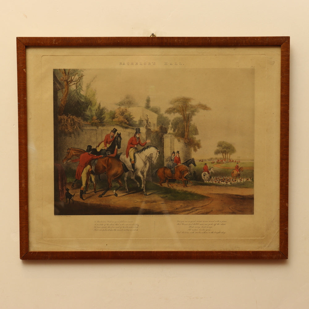 Turner Francis Calcraft "Bachelors Hall The Meet" Lithograph Hunt Scene | Work of Man