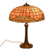 Antique Handel & Duffner & Kimberly Arts & Crafts Bronze Leaded Glass Shade Lamp | Work of Man