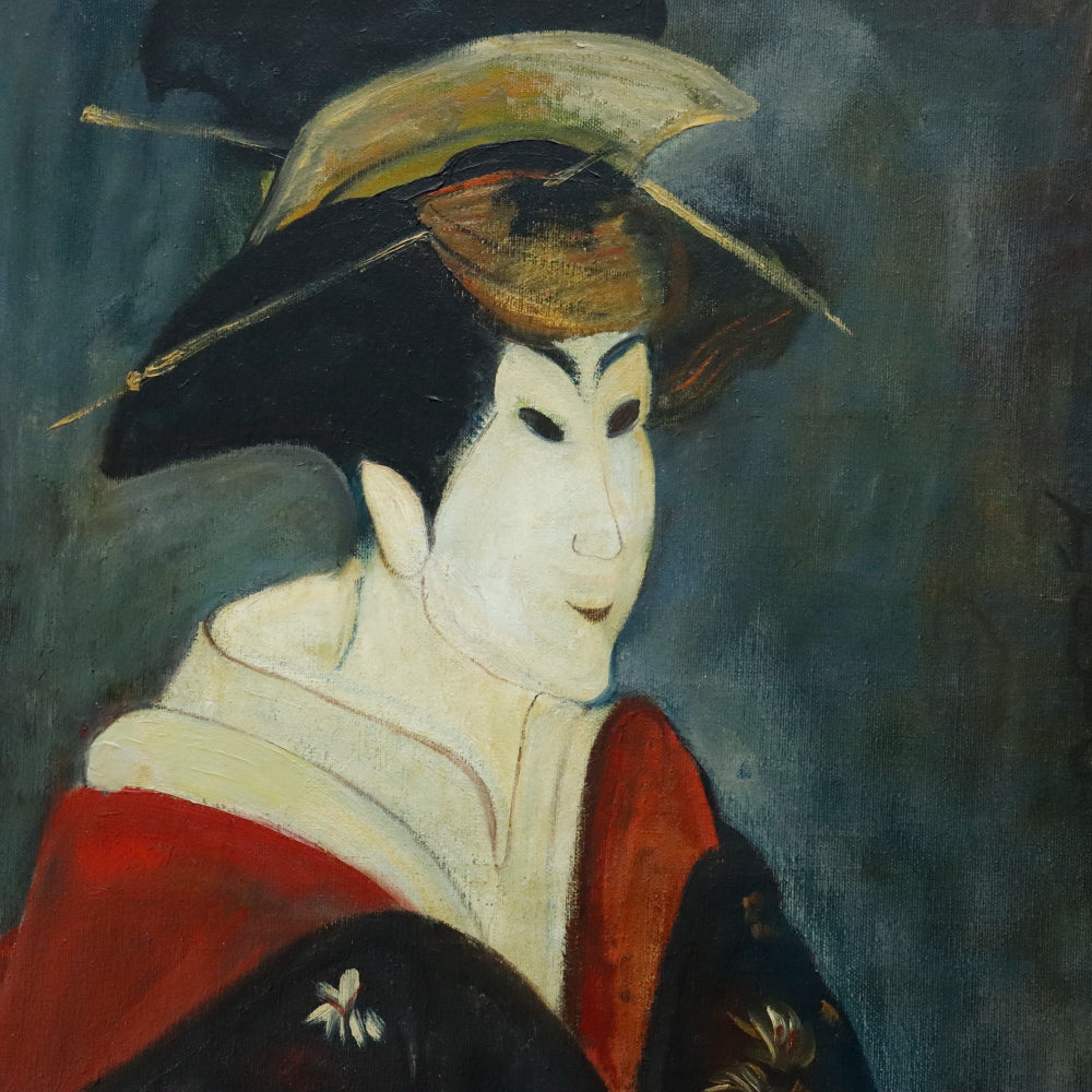 AW734: Jose Joya "Geisha"  Oil on Canvas Signed "Joya"