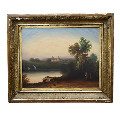 English School Mid 19th Century Landscape Oil on Canvas Painting | Work of Man