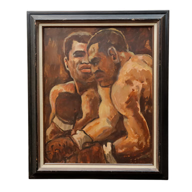 Arthur Smith Boxers WPA Oil on Masonite Board | Work of Man