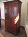 Late 20th Century English Georgian Style Burled Walnut Linen Press  | Work of Man