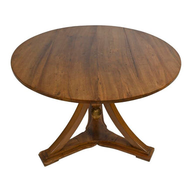 19th C French Directoire Mahogany Pedestal Table