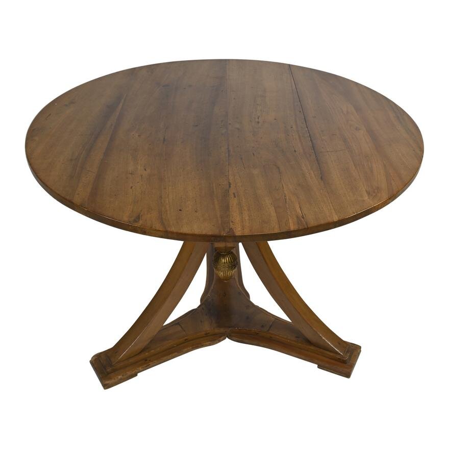 19th C French Directoire Mahogany Pedestal Table