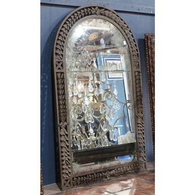 CONTEMPORARY LARGE PATINATED METAL WALL MIRROR | Work of Man
