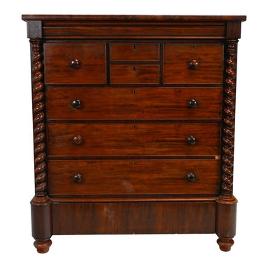 ANTIQUE NEW YORK LATE CLASSICAL MAHOGANY DRESSER | Work of Man