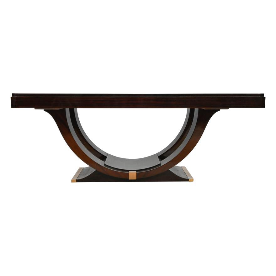 AF1-009: Vintage GOUFFE - FRENCH ART DECO ROSEWOOD DINING TABLE - MANNER OF JACQUES RUHLMANN - CIRCA 1930's