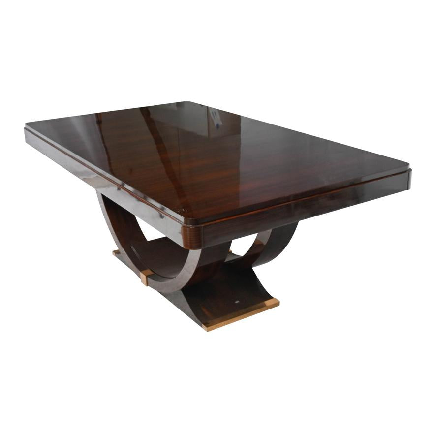 AF1-009: Vintage GOUFFE - FRENCH ART DECO ROSEWOOD DINING TABLE - MANNER OF JACQUES RUHLMANN - CIRCA 1930's