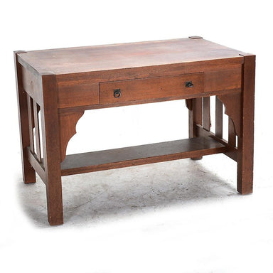 ANTIQUE AMERICAN ARTS & CRAFTS MISSION OAK DESK | Work of Man