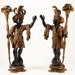 OPPOSING PAIR OF VENETIAN STYLE PATINATED AND EBONIZED BRONZE BLACKAMOOR TORCHERES | Work of Man