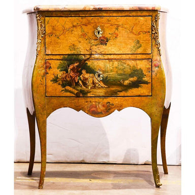 ANTIQUE LOUIS XV MARBLE TOP COMMODE | Work of Man