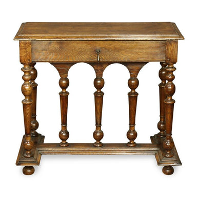ANTIQUE ENGLISH WILLIAM AND MARY OAK HALL TABLE | Work of Man