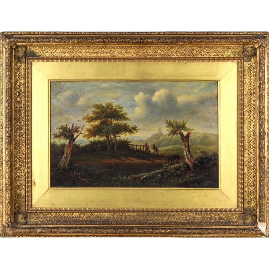 Alexander Nasmyth - Landscape With Figures - Oil on Board Painting | Work of Man