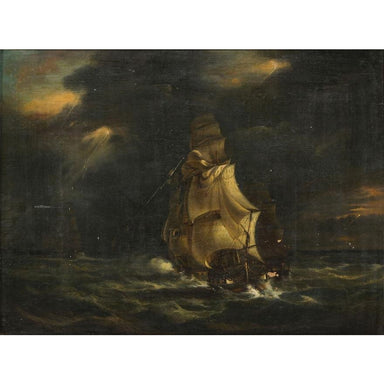 Richard Brydges Beechey - Rough Seas - Oil on Canvas Painting | Work of Man