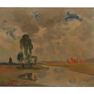 APeter Ilyin - River Landscape - Oil on Canvas Painting | Work of Man