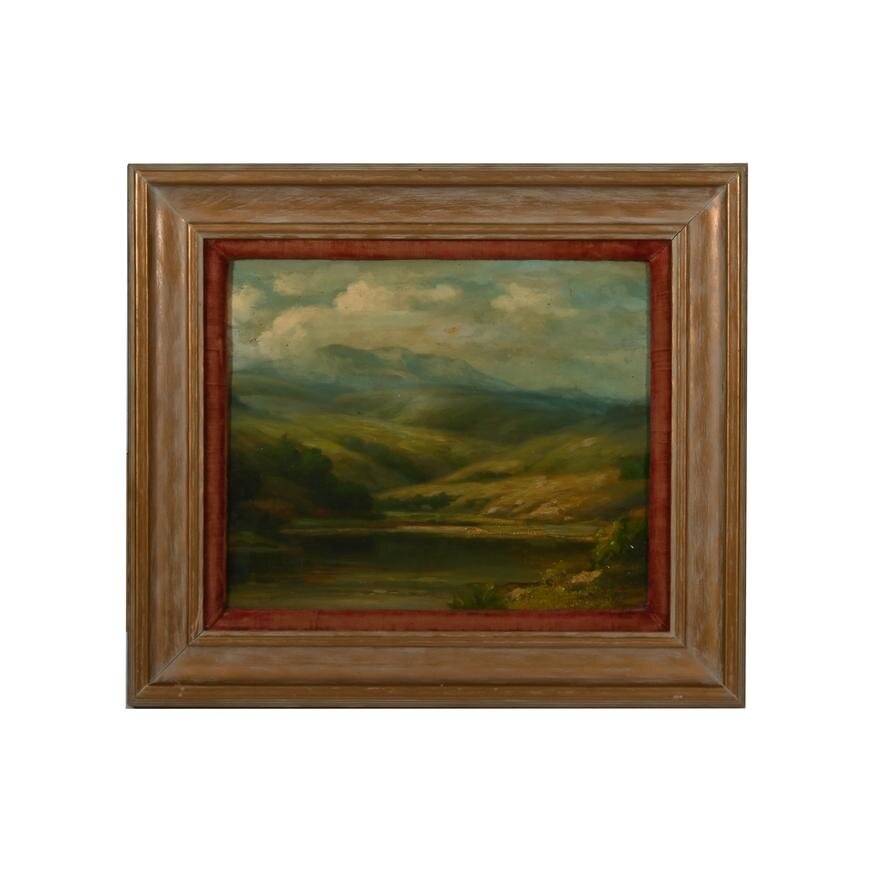 AW469: American School - Rolling Hills - Oil on Canvas