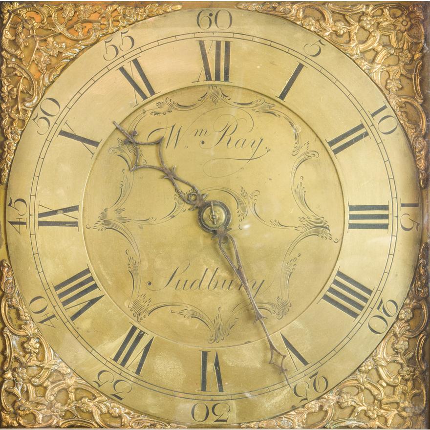 TK1-050: LATE 18TH CENTURY  WILLIAM RAY SUDBURY (ENGLISH) OAK LONGCASE CLOCK