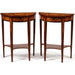 ANTIQUE DUTCH MARQUETRY DEMILUNE CONSOLE TABLES | Work of Man