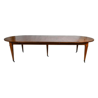 French Directoire Mahogany Cross Banded Dining Table