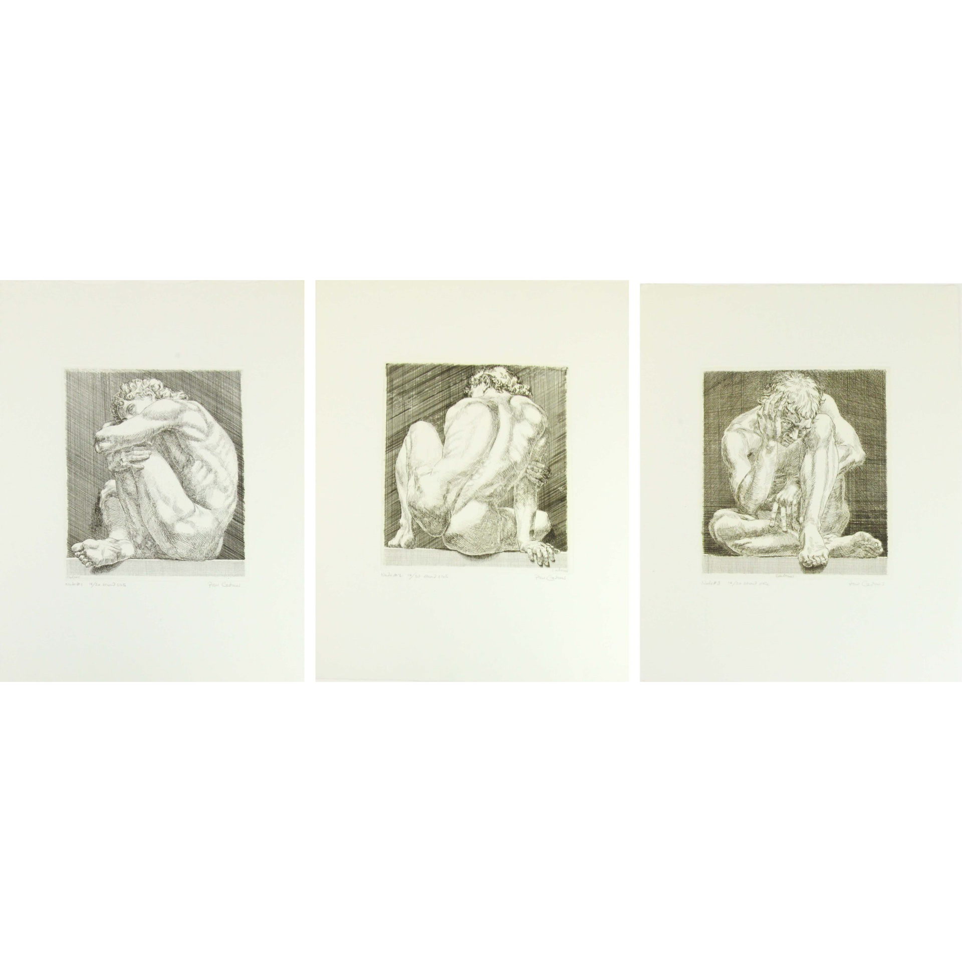 Paul Cadmus - Nudo #1, #2 & #3 - Etchings | Work of Man