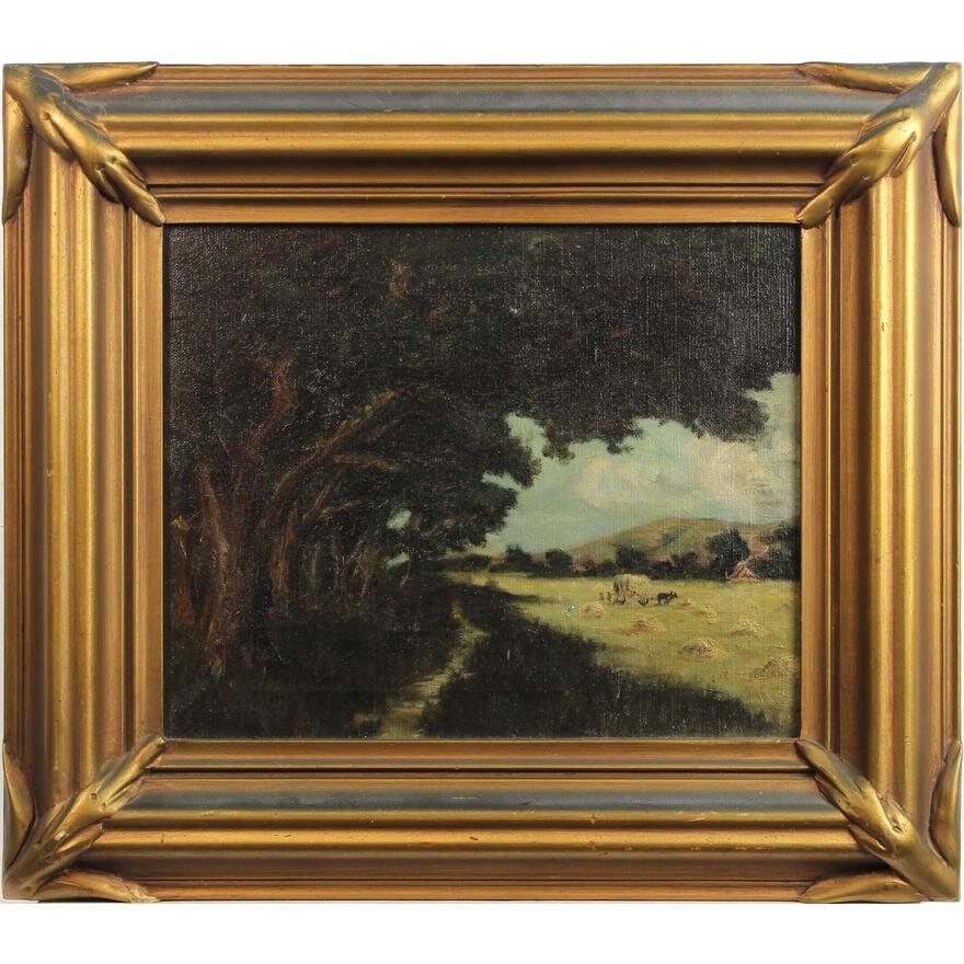 JOSEPH P MCMEEKIN - CLEARING BY THE WOODS - OIL ON CANVAS Painting | Work of Man