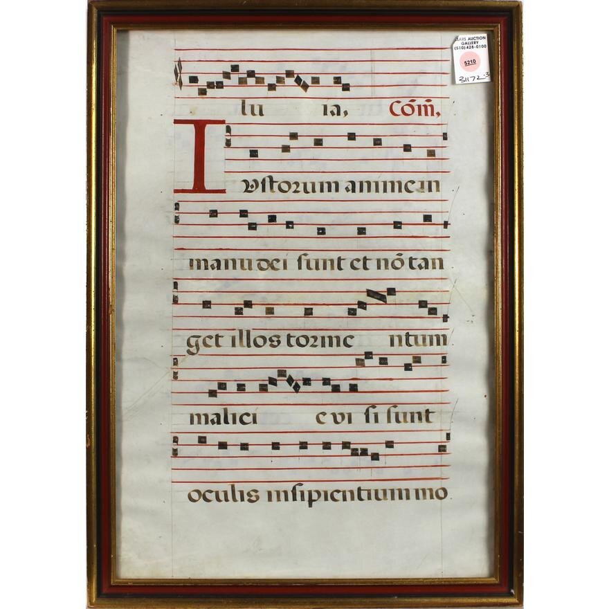 AW6-430: Spanish School - 15th Century Gregorian Aniphonal Manuscript