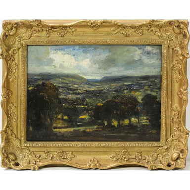 English School - View of Marshwood Vale, Dorset - Oil on Board Painting | Work of Man
