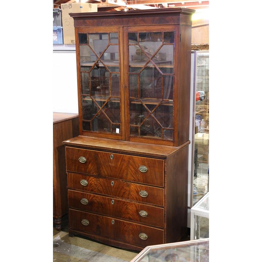 ANTIQUE GEORGIAN SECRETARY BOOKCASE | Work of Man