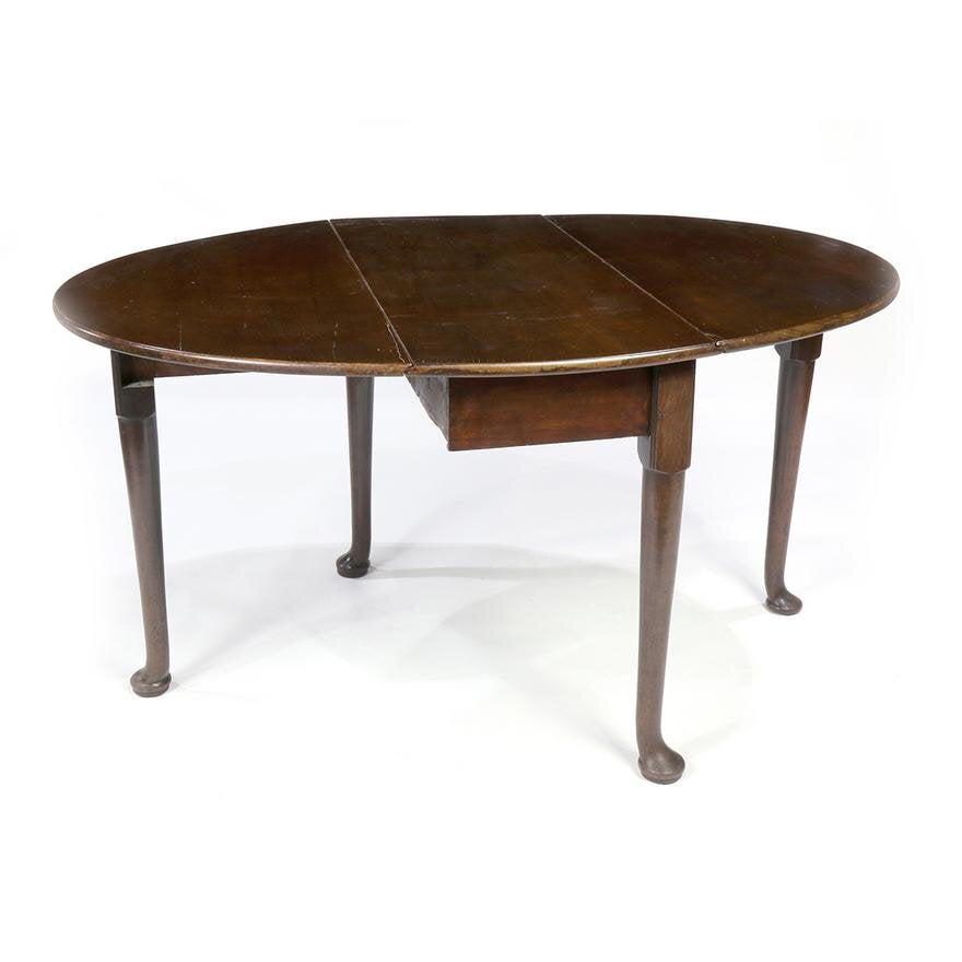 AF1-122: ANTIQUE LATE 18TH CENTURY ENGLISH GEORGIAN MAHOGANY DROP LEAF TABLE