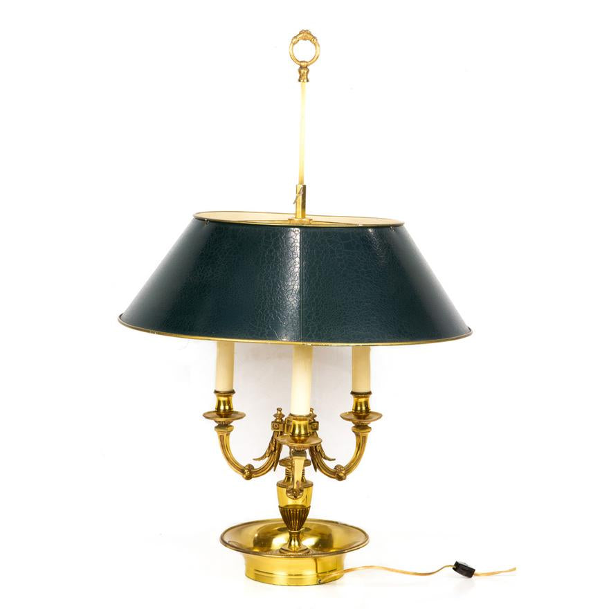 AL2-009: MID 20TH CENTURY FRENCH LOUIS XVI STYLE GILT BRONZE BOUILLOTTE TABLE LAMP