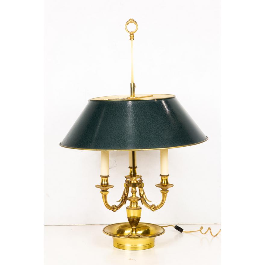 AL2-009: MID 20TH CENTURY FRENCH LOUIS XVI STYLE GILT BRONZE BOUILLOTTE TABLE LAMP